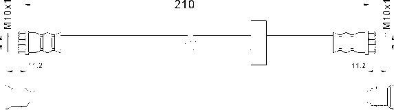 ATE Bremsschlauch hinten für Renault Twingo I (24.5229-0209.3) Auto-Bremsanlagen