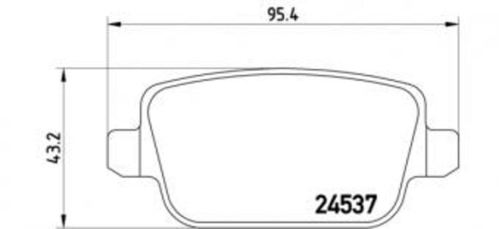 Brembo Bremsbeläge mit Zubehör hinten für Volvo S80 II Xc70 V70 III (P 44 017) Auto-Bremsanlagen