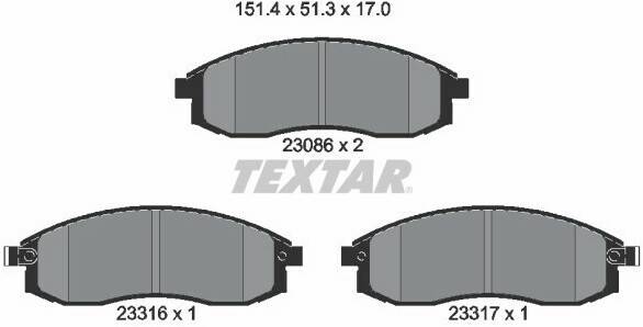 Textar 2308601 Auto-Bremsanlagen