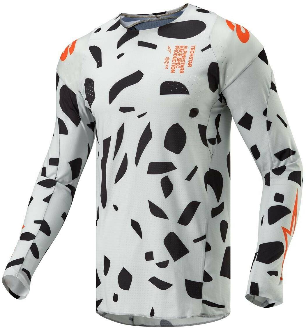 Alpinestars Techstar Rantera grau/weiß Motocross-Jerseys